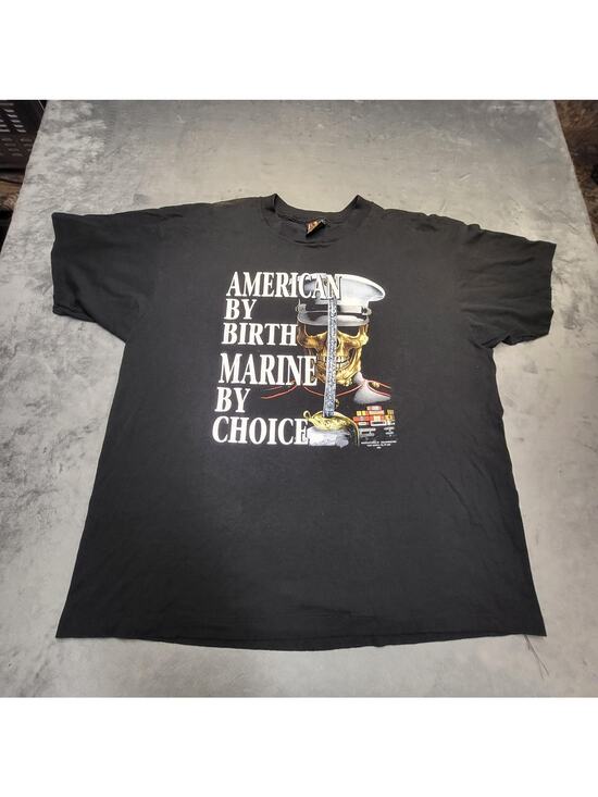 3D Emblem Other - Vintage Marines 3D Emblem Shirt Mens 2XL Black Graphic Tee Single Stitch 90s